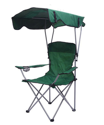 UV Protection Shade Arm Rest Folding Easy-Carry Camping Chair With Canopy